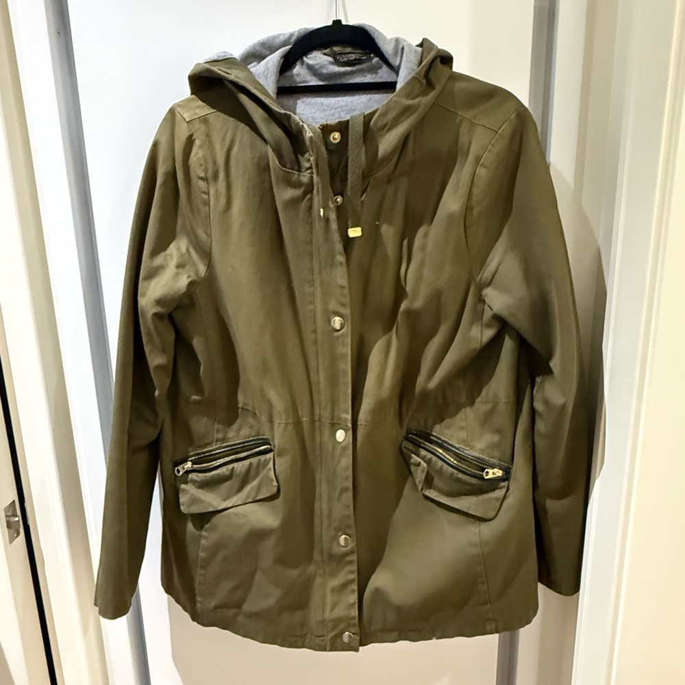 TOPSHOP Olive Hooded Women's Jacket